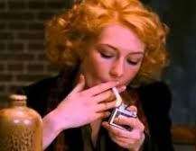 Carice van Houten smoking